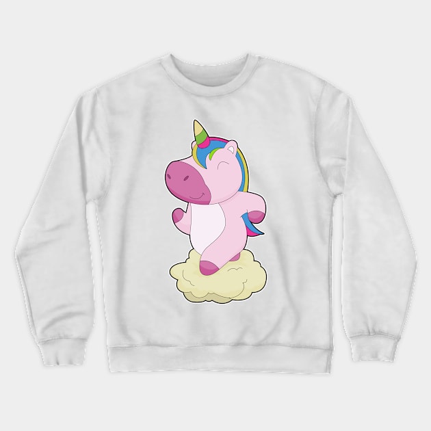 Unicorn Runner Running Sports Crewneck Sweatshirt by Markus Schnabel